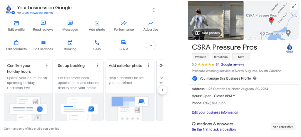 csra google business profile