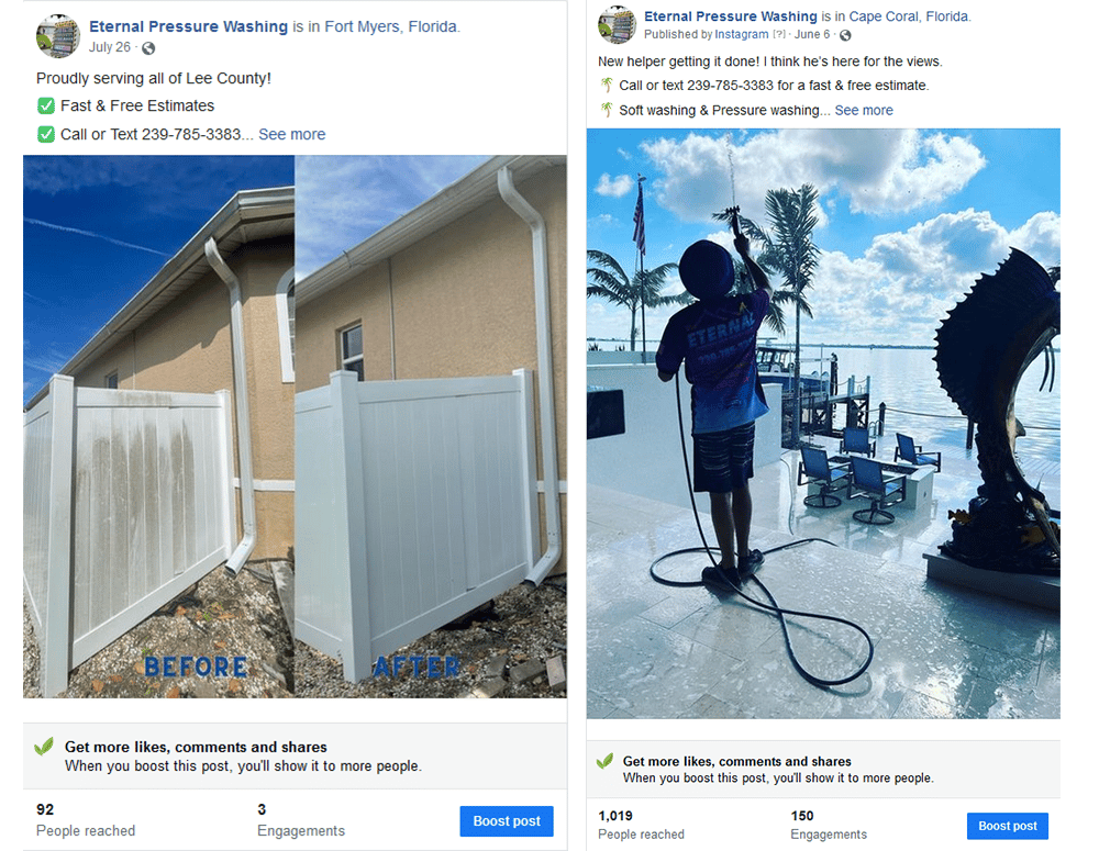 eternal pressure washing before and after