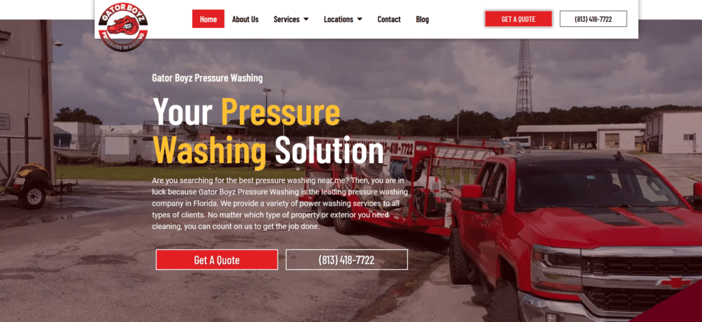 pressure washing website design template 5