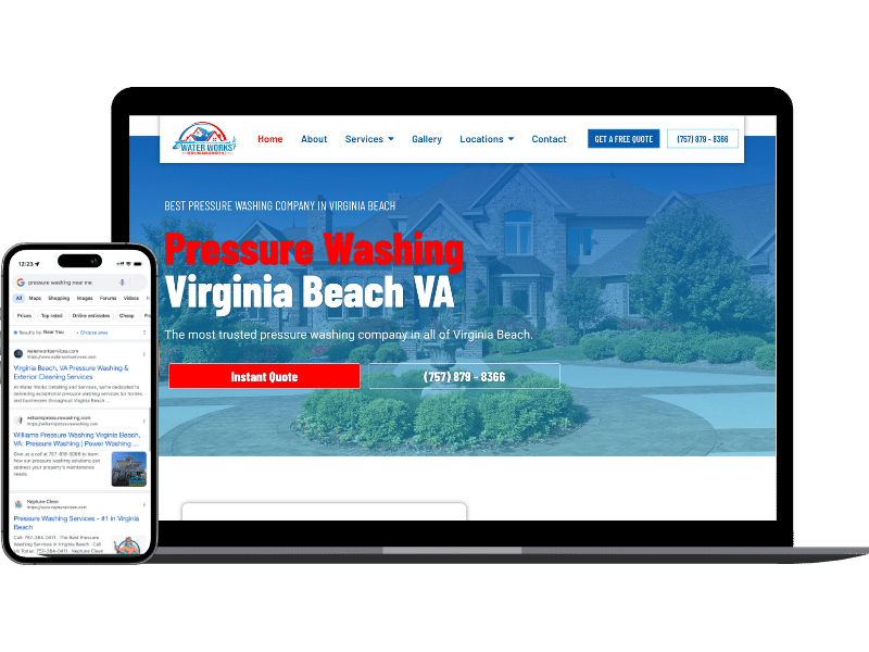 Pressure Washing SEO Results