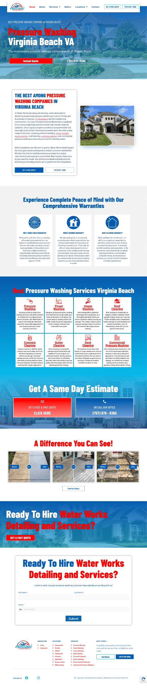Pressure Washing Website Example Water Works