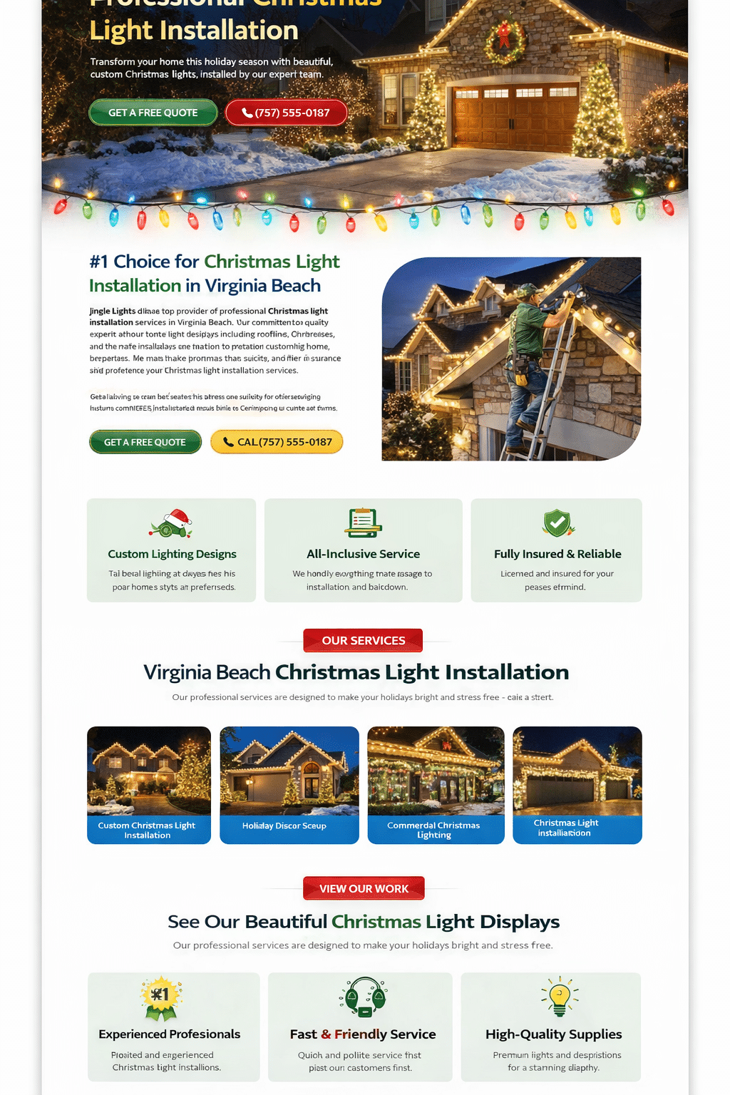Christmas Light Installation Website Design