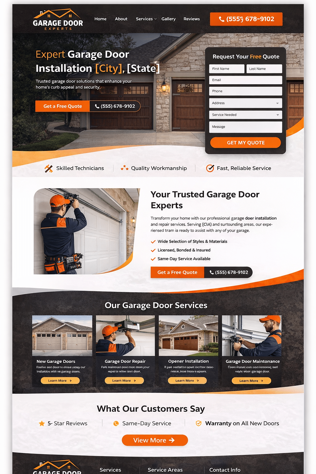 Garage Door Removal Website Design