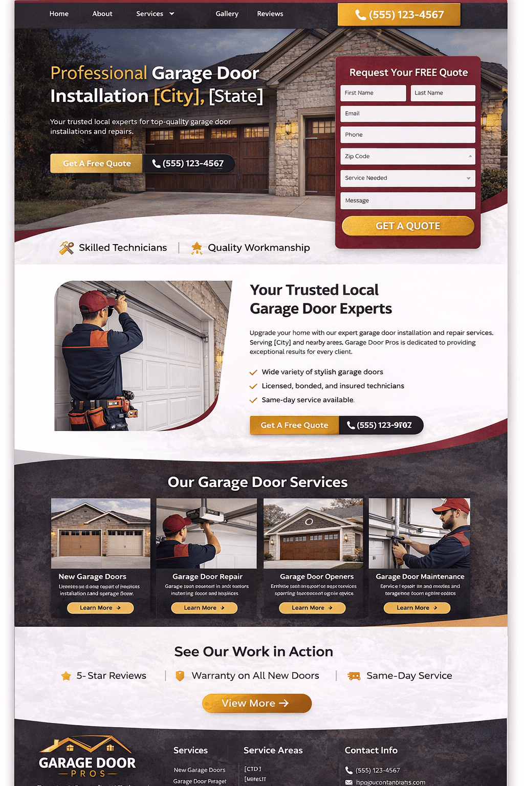 Garage Door Removal Website Design