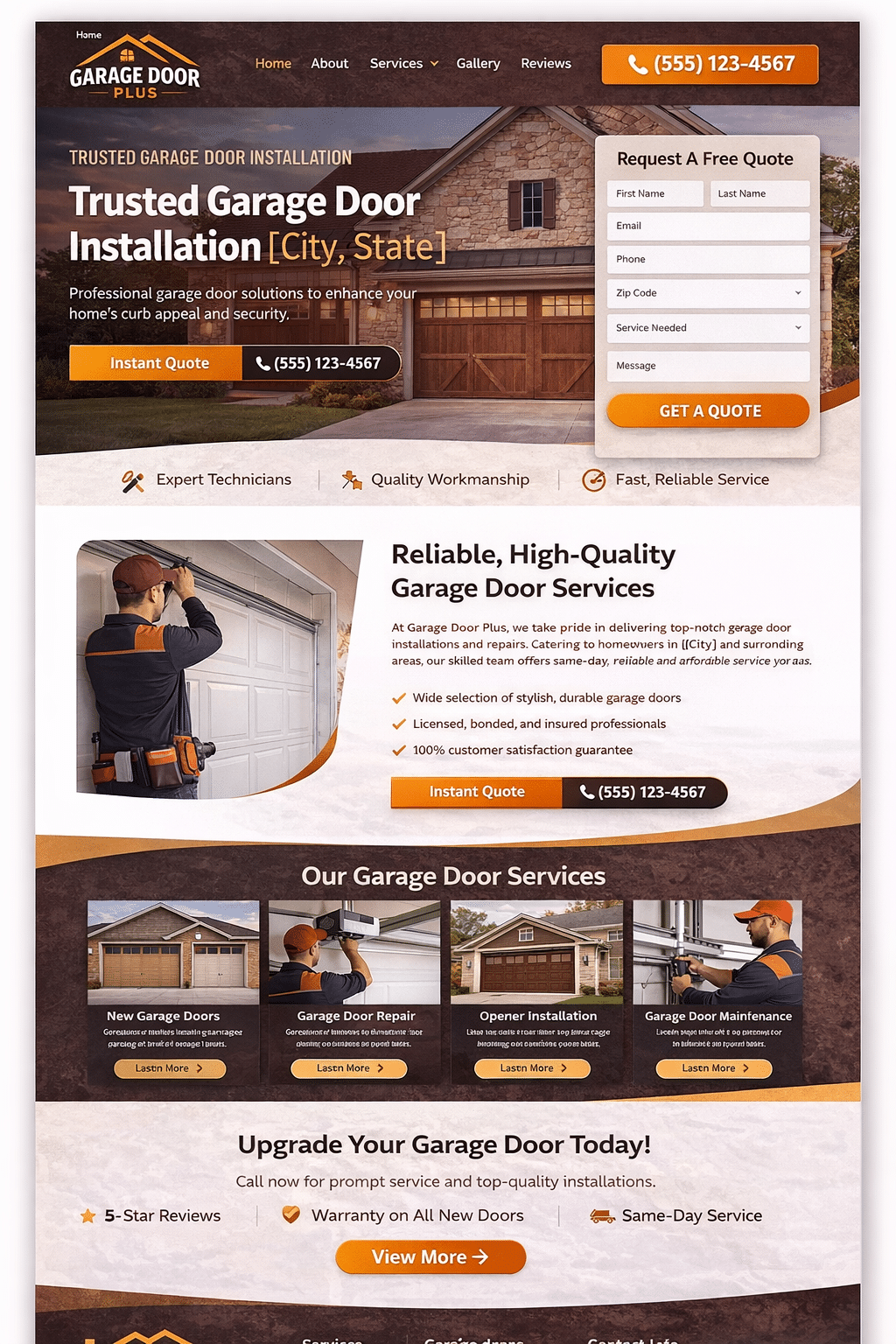 Garage Door Removal Website Design