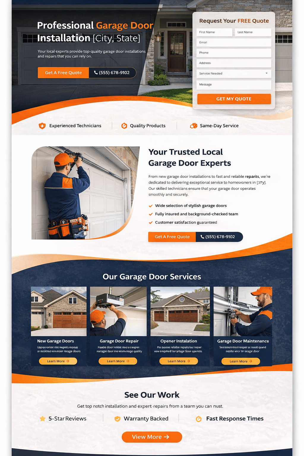 Garage Door Removal Website Design