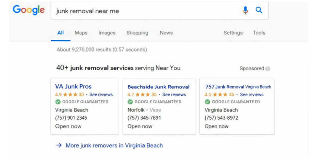 Junk Removal Google Guaranteed