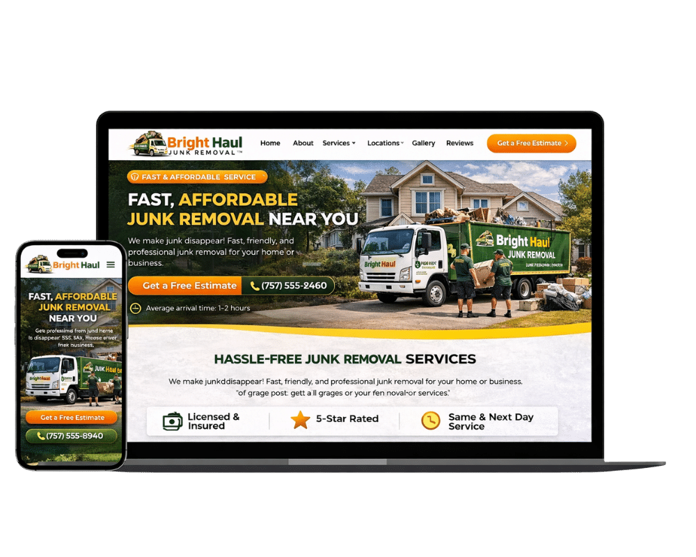 Junk Removal Website Design 1