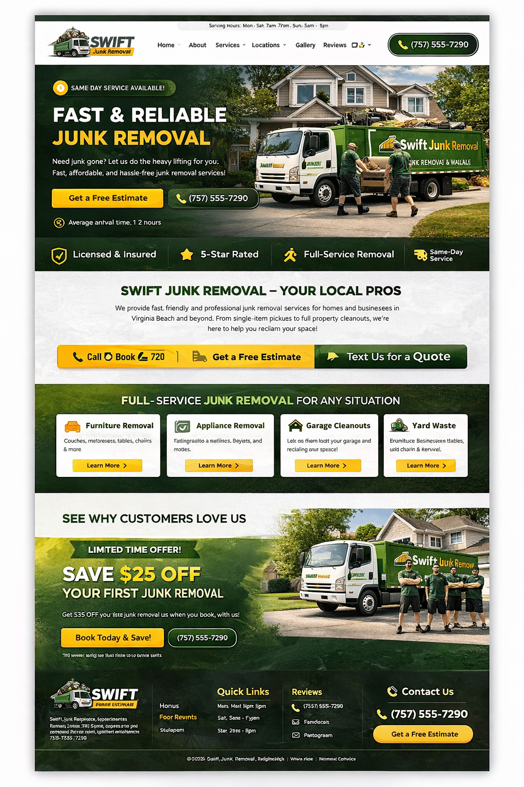 Junk Removal Website Design
