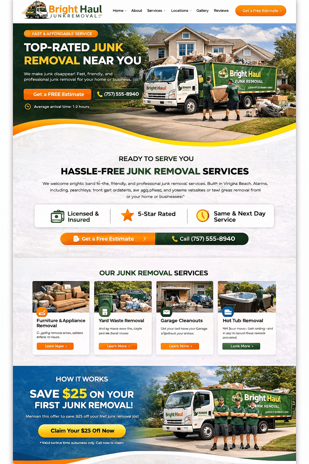 Junk Removal Website Design