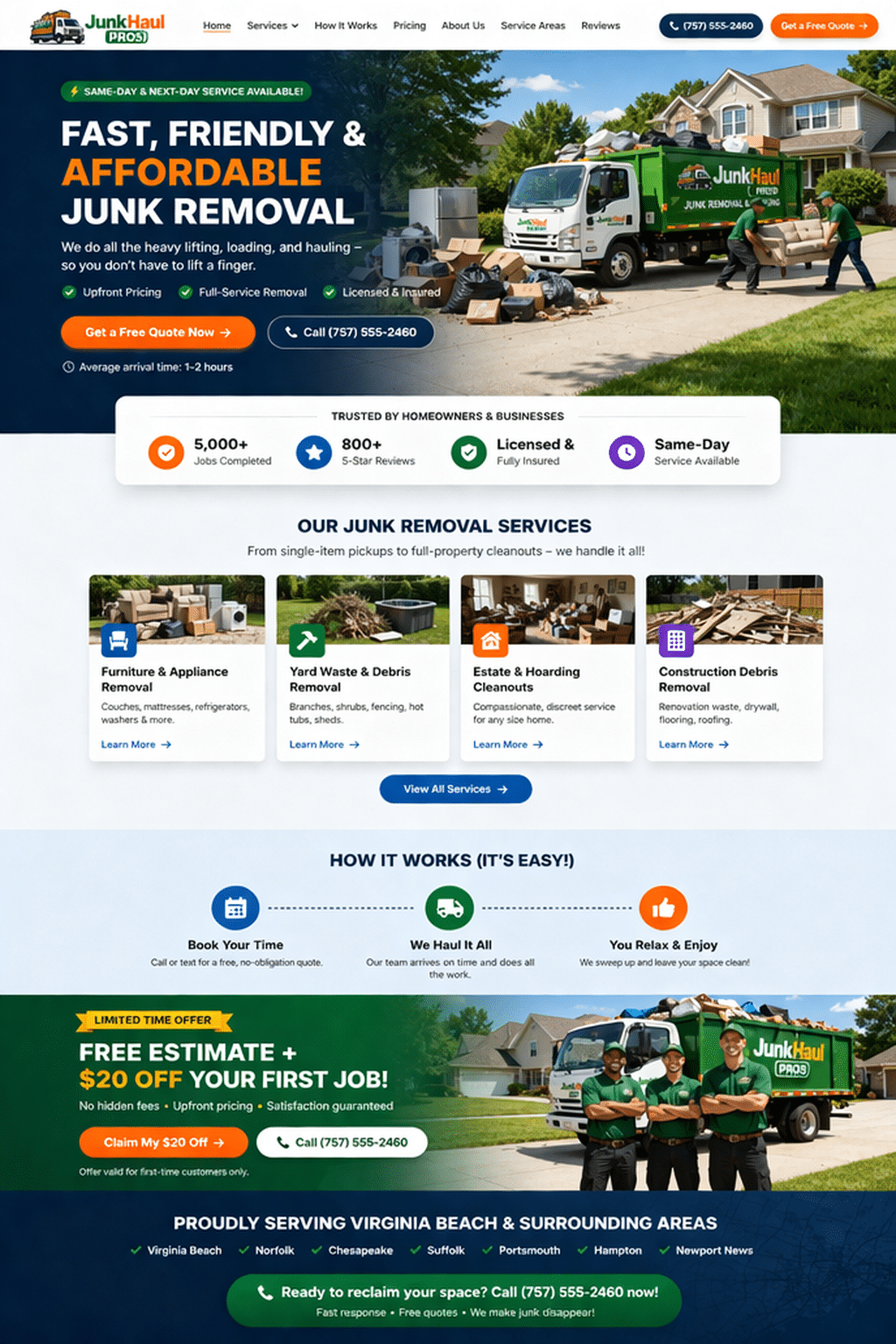 Junk Removal Website Design