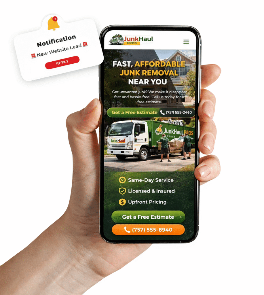 Junk Removal Website Design 1