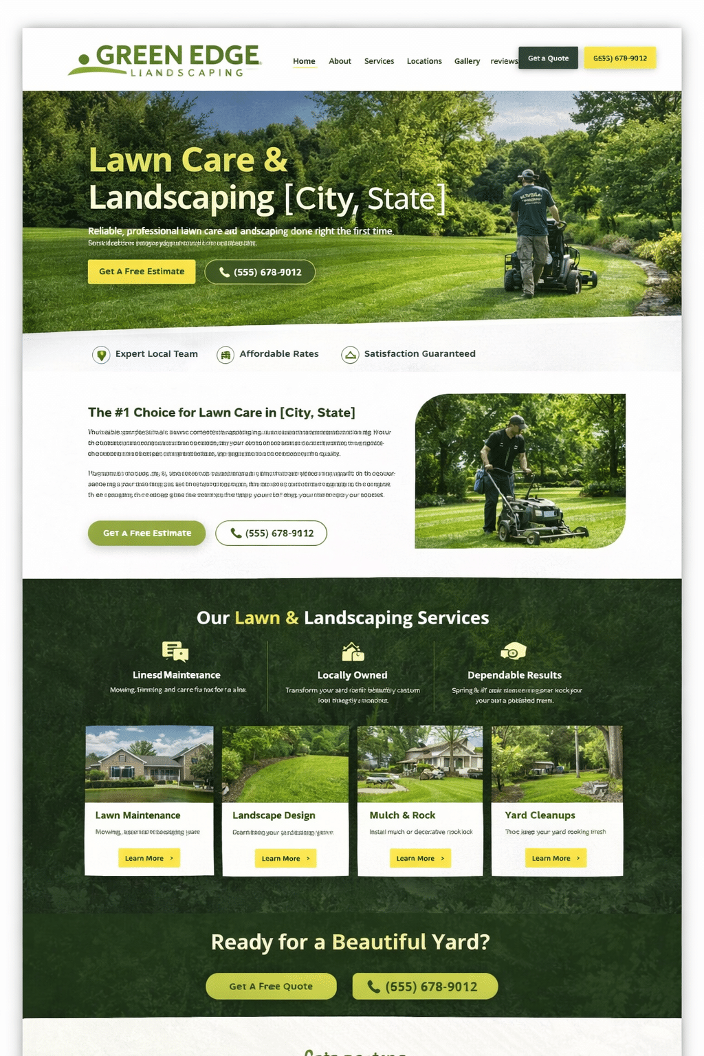 Lawncare and Landscaping Website Design