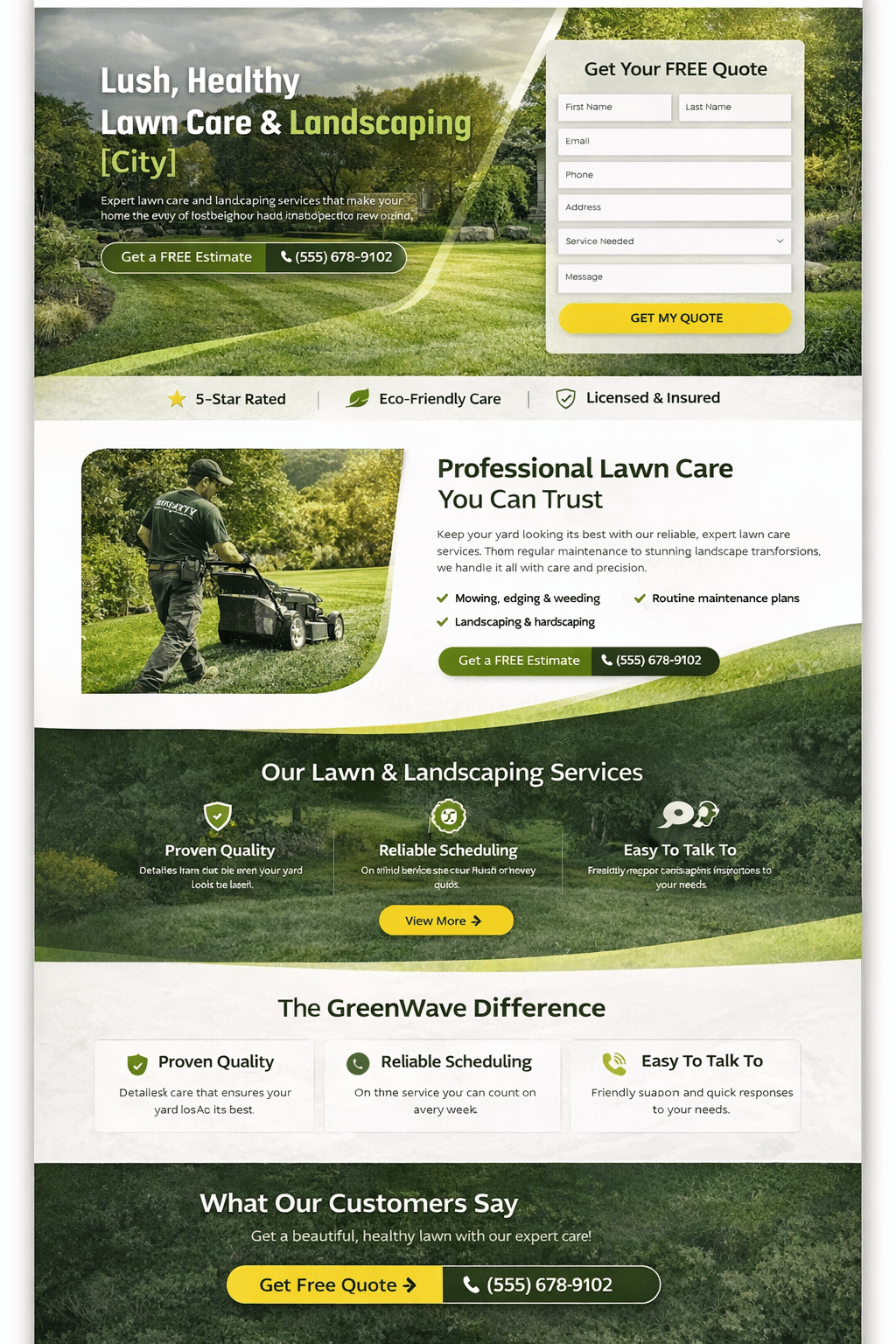 Lawncare and Landscaping Website Design