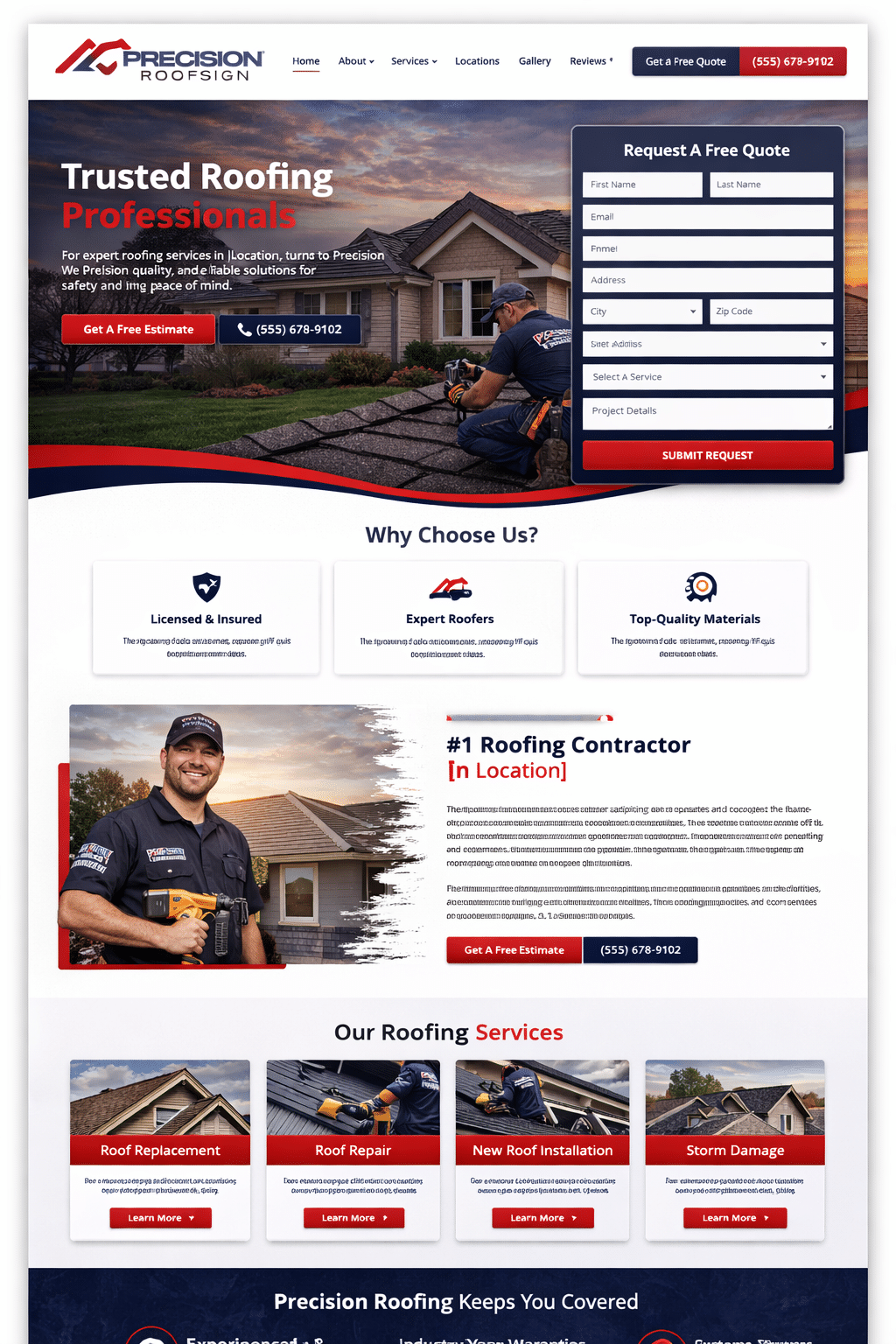 Roofing Website Design